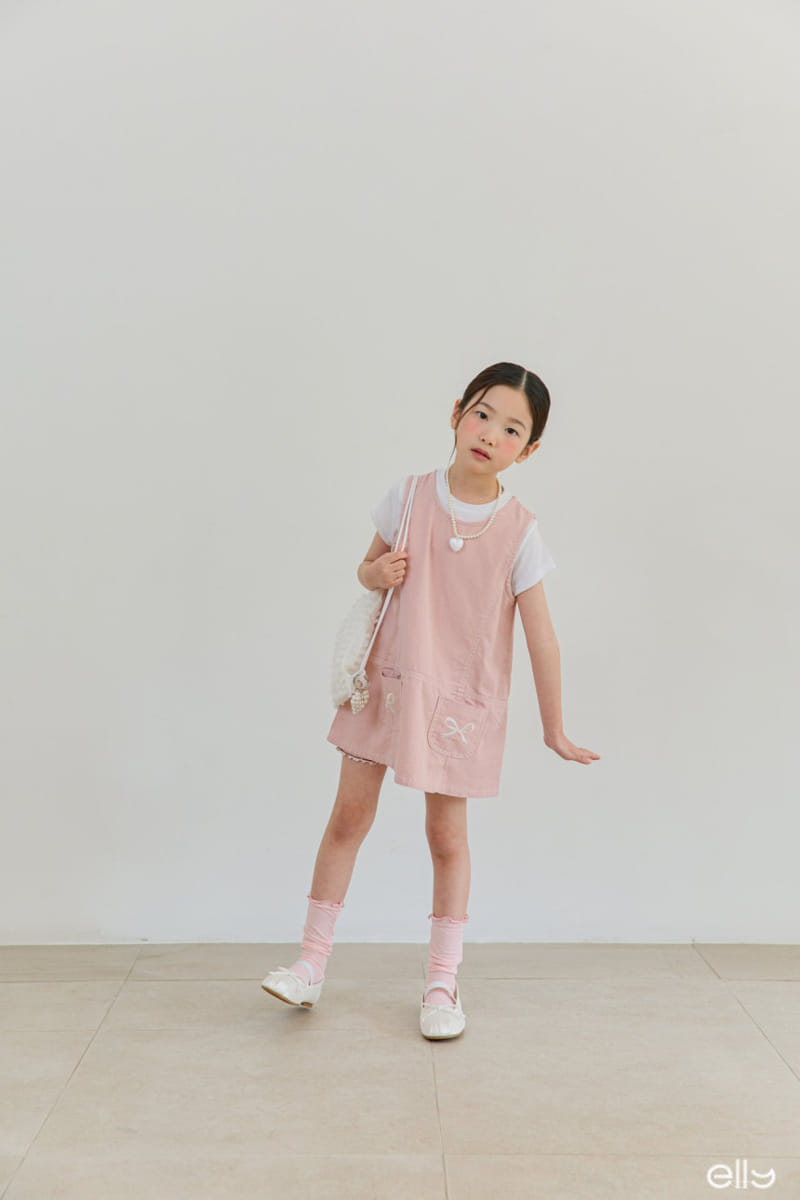 Ellymolly - Korean Children Fashion - #childrensboutique - Pocket Ribbon One-Piece - 11