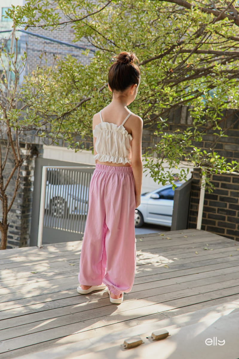 Ellymolly - Korean Children Fashion - #childrensboutique - Lace Ribbon Jogger Pants - 7
