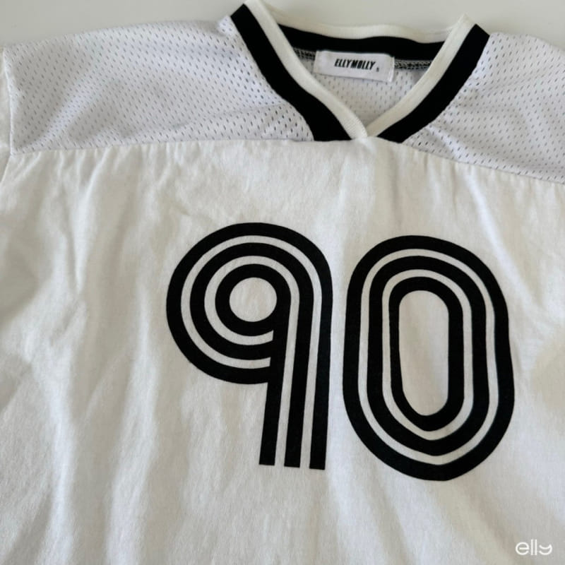 Ellymolly - Korean Children Fashion - #designkidswear - Mesh V Neck Tee - 7