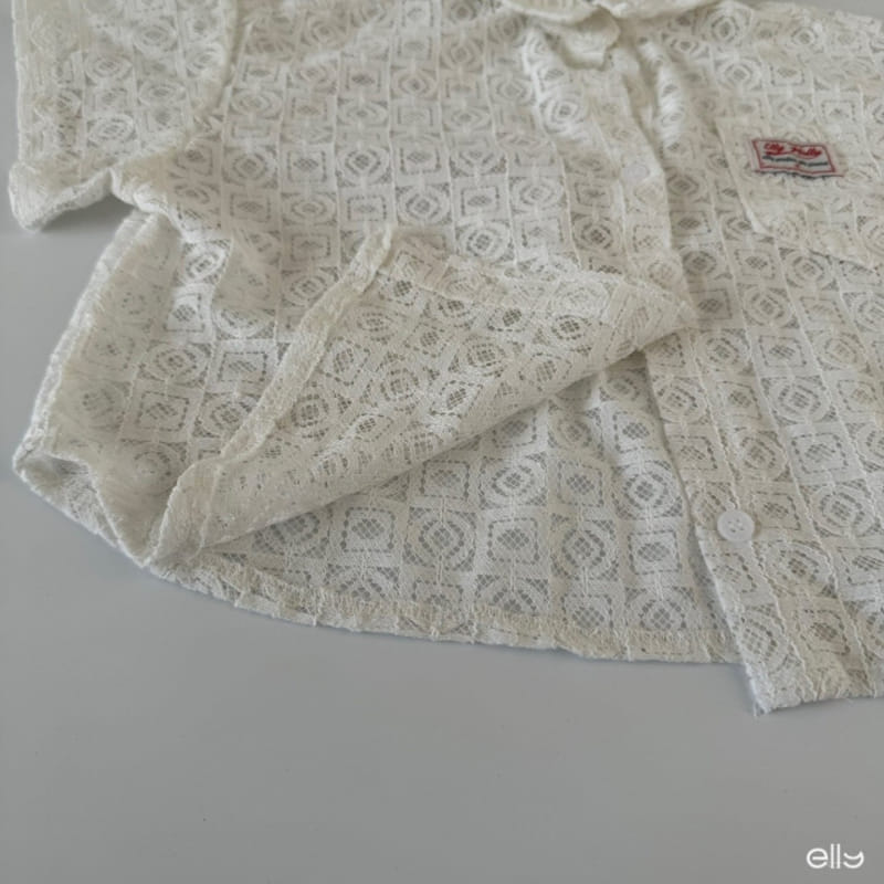Ellymolly - Korean Children Fashion - #designkidswear - Cube Lace Shirt - 6