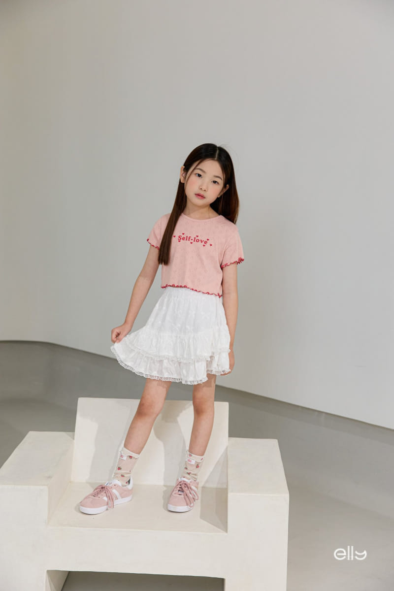 Ellymolly - Korean Children Fashion - #designkidswear - Love Terry Crop Tee - 11