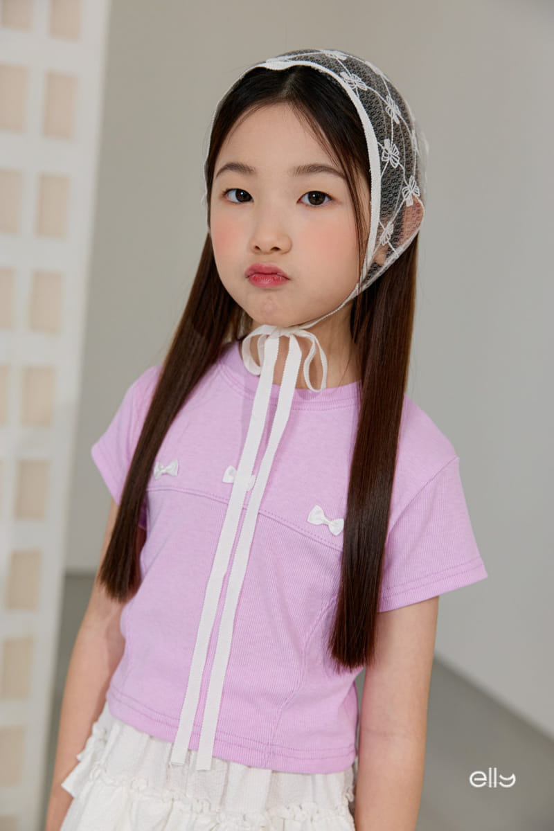 Ellymolly - Korean Children Fashion - #designkidswear - Rib Ribbon Tee - 10