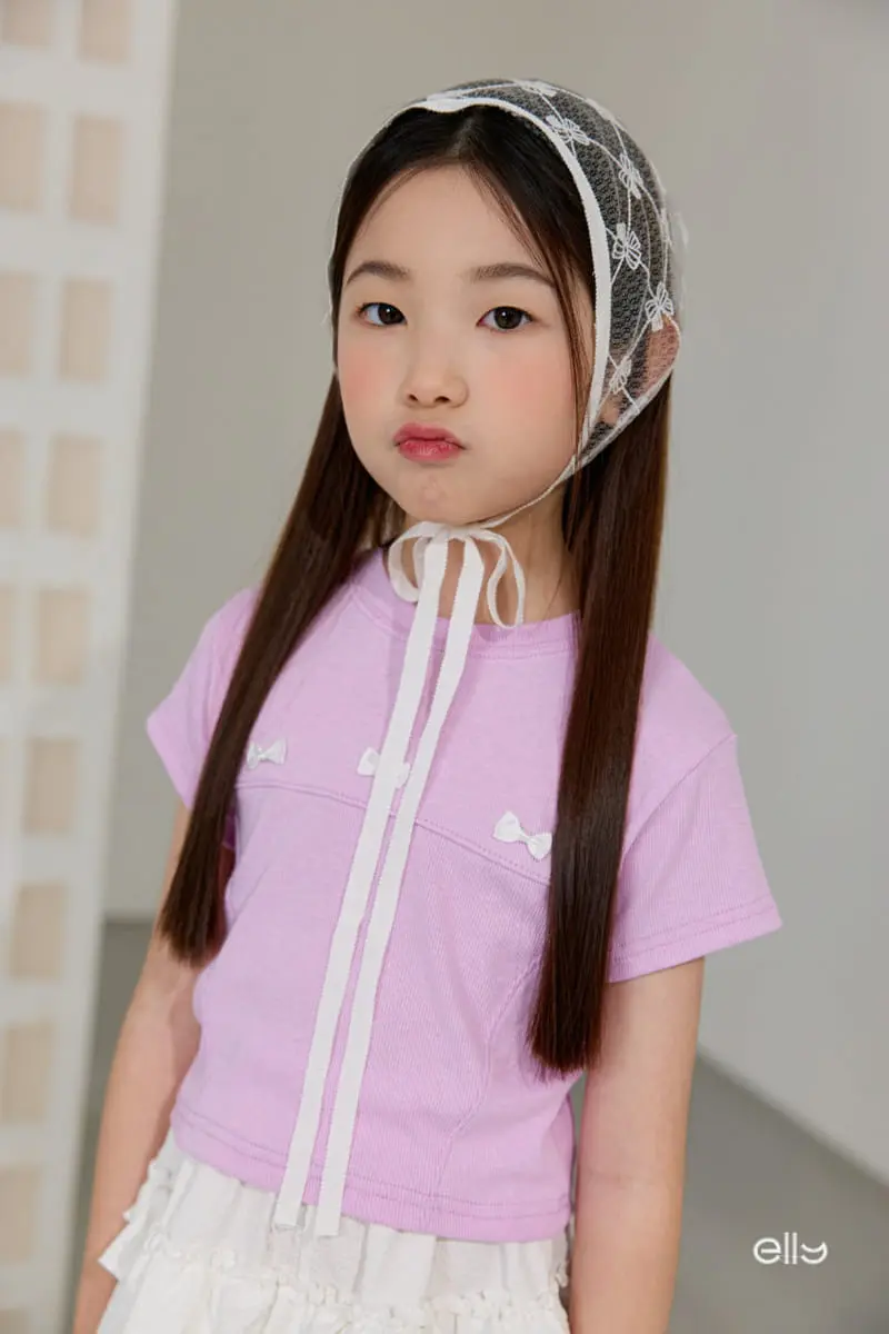 Ellymolly - Korean Children Fashion - #designkidswear - Rib Ribbon Tee - 10