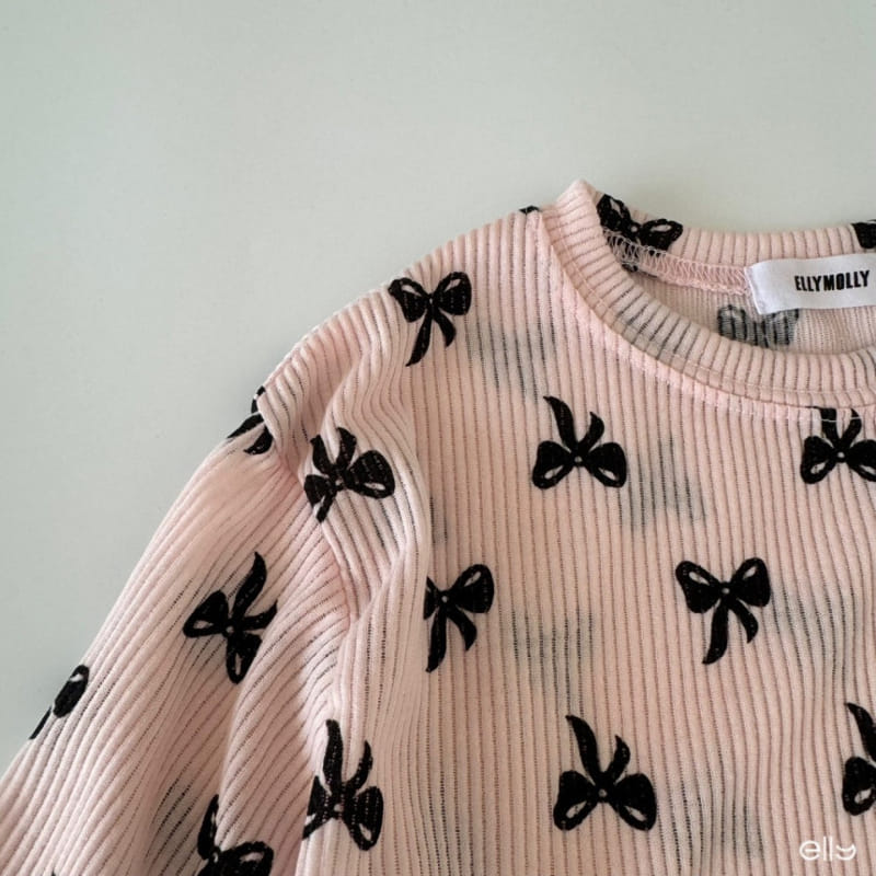 Ellymolly - Korean Children Fashion - #designkidswear - Ribbon See Through Long Sleeve Tee - 8