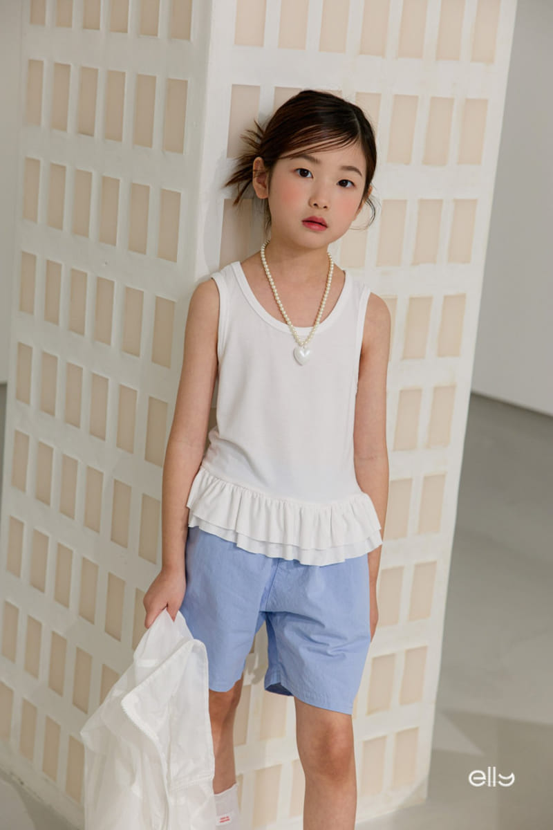 Ellymolly - Korean Children Fashion - #designkidswear - Ccomo Frill Span Sleeveless Tee - 7