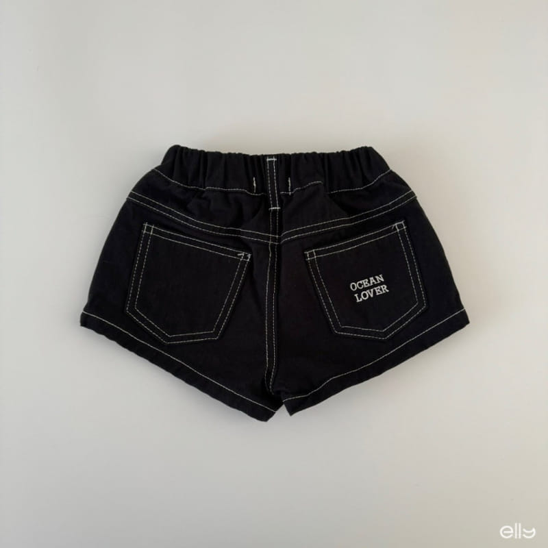 Ellymolly - Korean Children Fashion - #designkidswear - Stitch Short Pants - 6