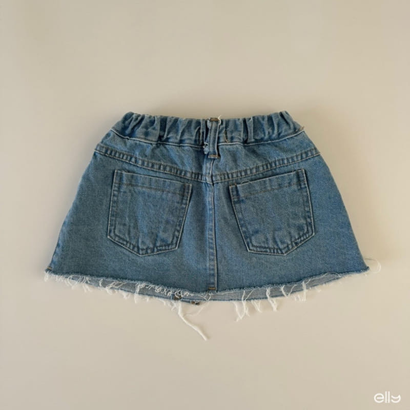 Ellymolly - Korean Children Fashion - #childrensboutique - Wrap Denim Skirt - 4