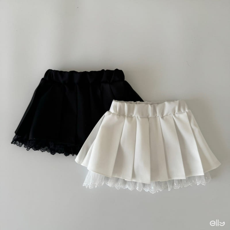 Ellymolly - Korean Children Fashion - #designkidswear - Sherbet Wrinkle Skirt - 2