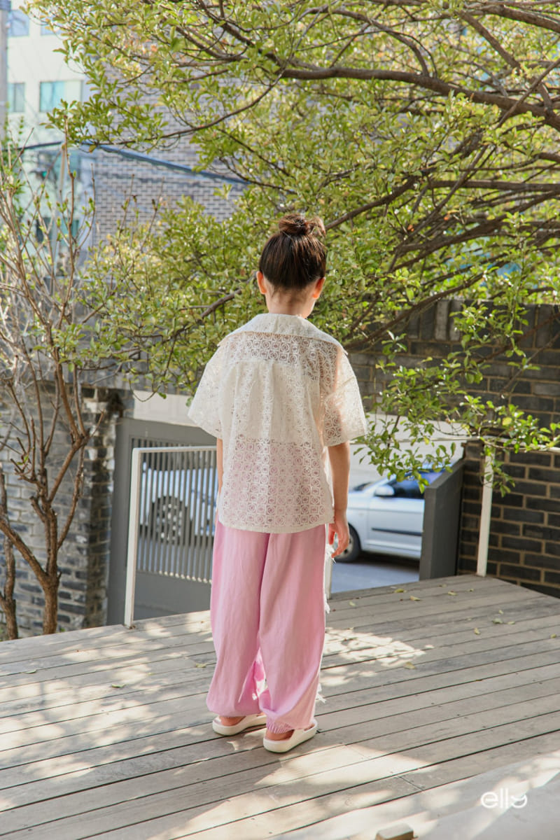 Ellymolly - Korean Children Fashion - #designkidswear - Lace Ribbon Jogger Pants - 8