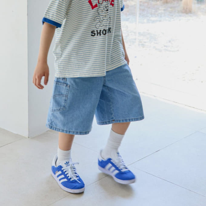 Ellymolly - Korean Children Fashion - #discoveringself - Tween Pocket Denim Shorts
