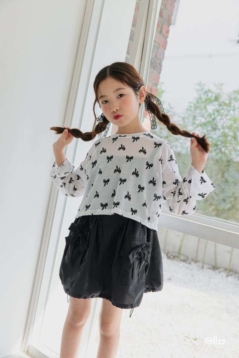 Ellymolly - Korean Children Fashion - #discoveringself - Ribbon See Through Long Sleeve Tee - 9