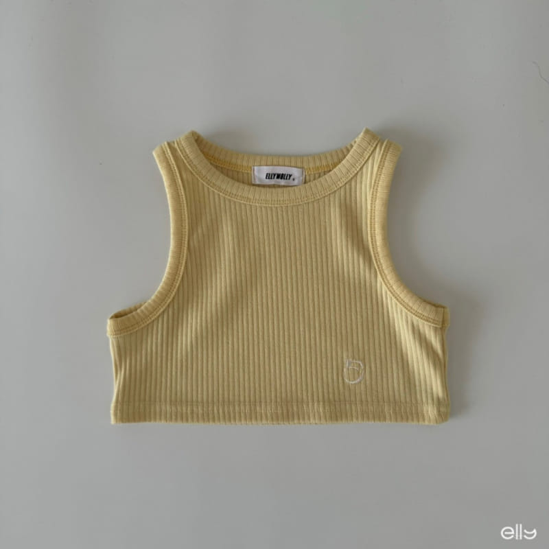 Ellymolly - Korean Children Fashion - #designkidswear - Vanilla Crop Sleeveless Tee - 4