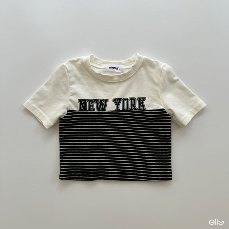 Ellymolly - Korean Children Fashion - #fashionkids - New York Mix Crop Tee - 6