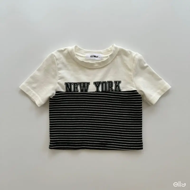 Ellymolly - Korean Children Fashion - #fashionkids - New York Mix Crop Tee - 6