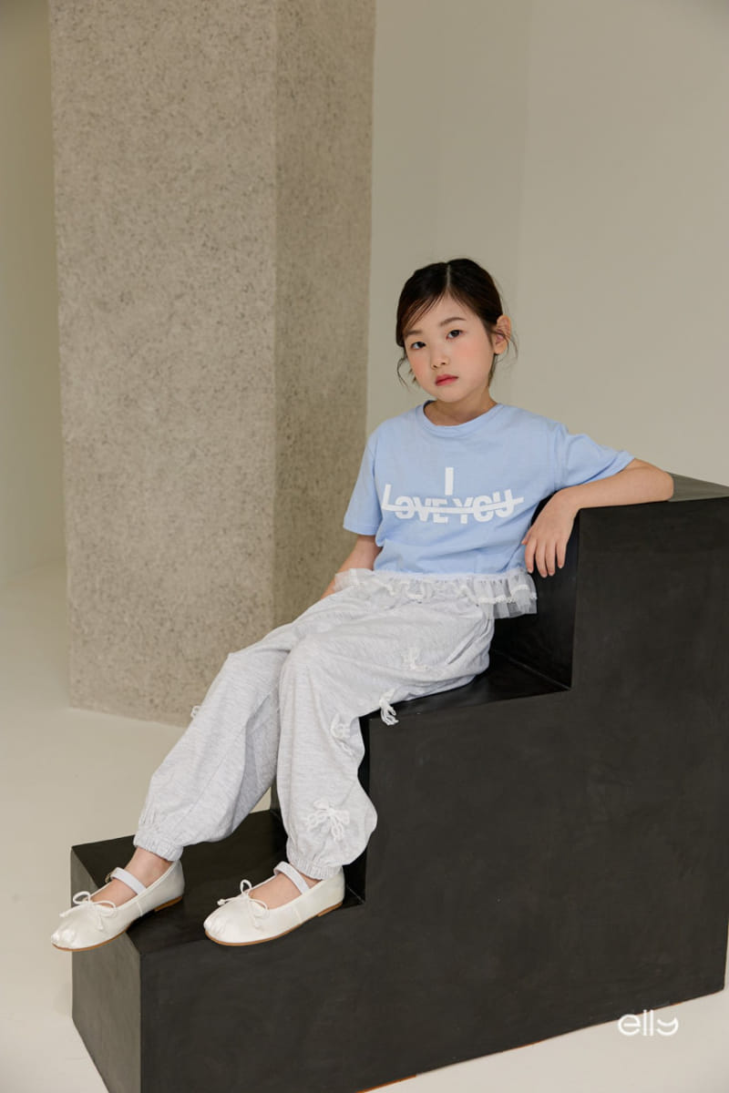 Ellymolly - Korean Children Fashion - #fashionkids - Lace Ribbon Jogger Pants - 10