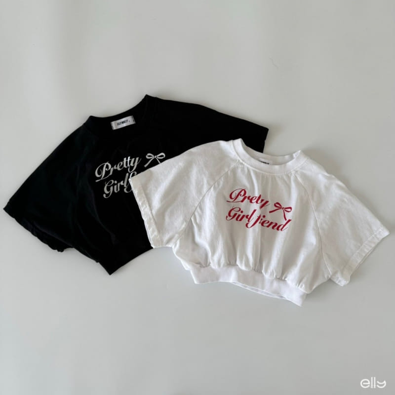 Ellymolly - Korean Children Fashion - #kidsshorts - Pretty Crop Tee - 2