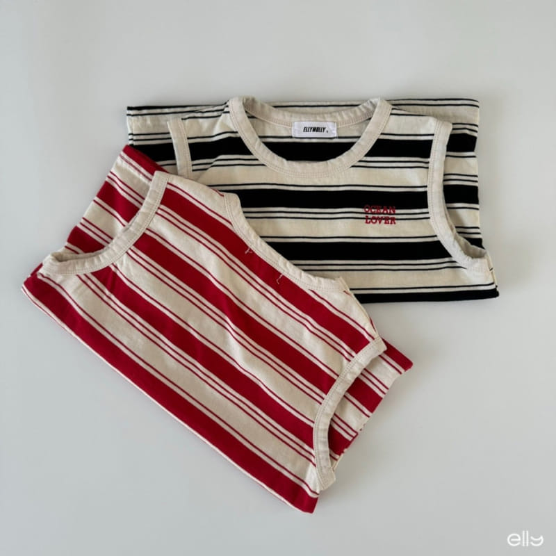 Ellymolly - Korean Children Fashion - #fashionkids - Ocean ST Sleeveless Tee - 4