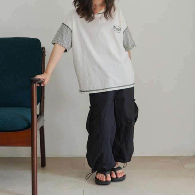 Ellymolly - Korean Children Fashion - #kidsshorts - String Wide Shorts 