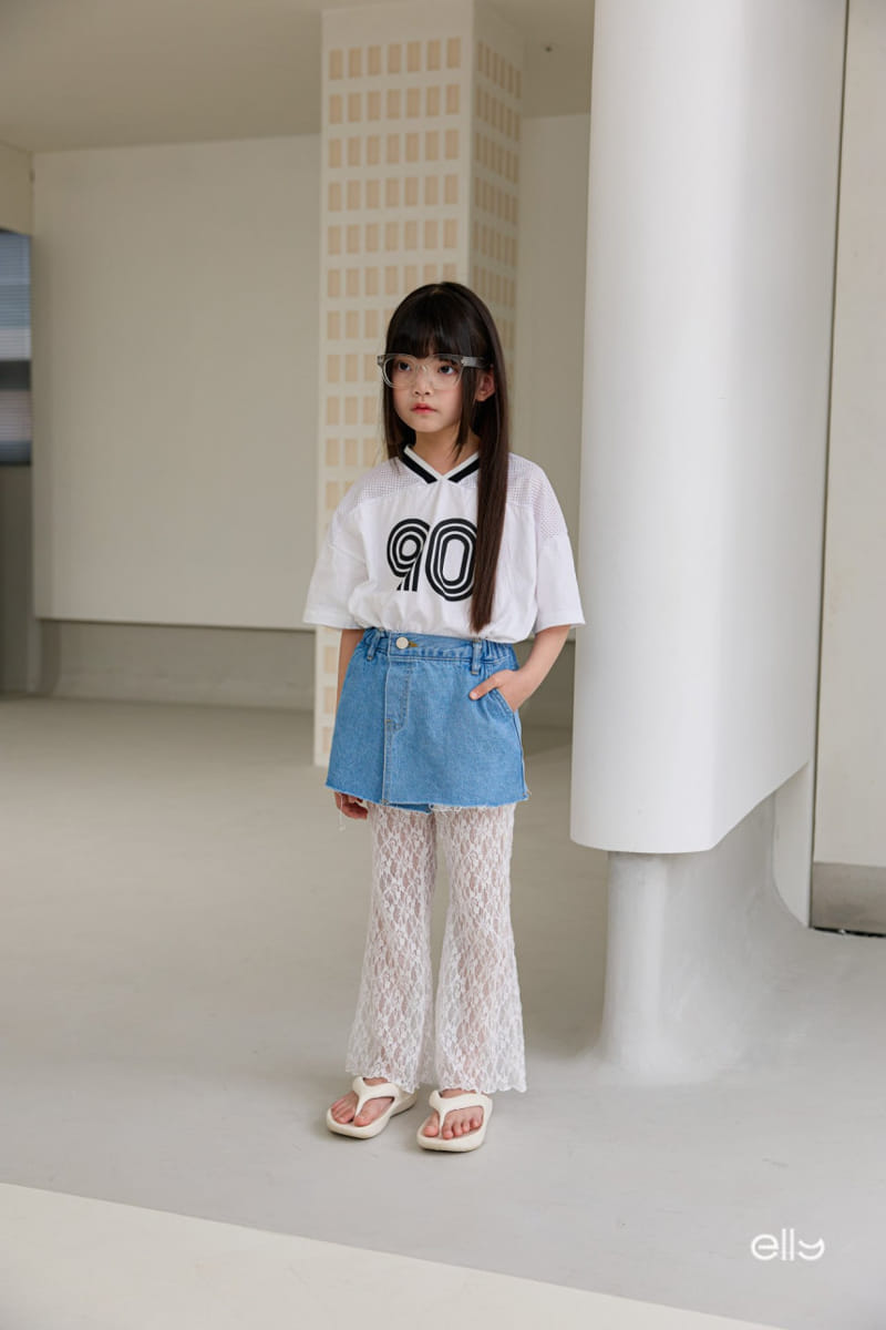 Ellymolly - Korean Children Fashion - #kidsshorts - Wrap Denim Skirt - 7