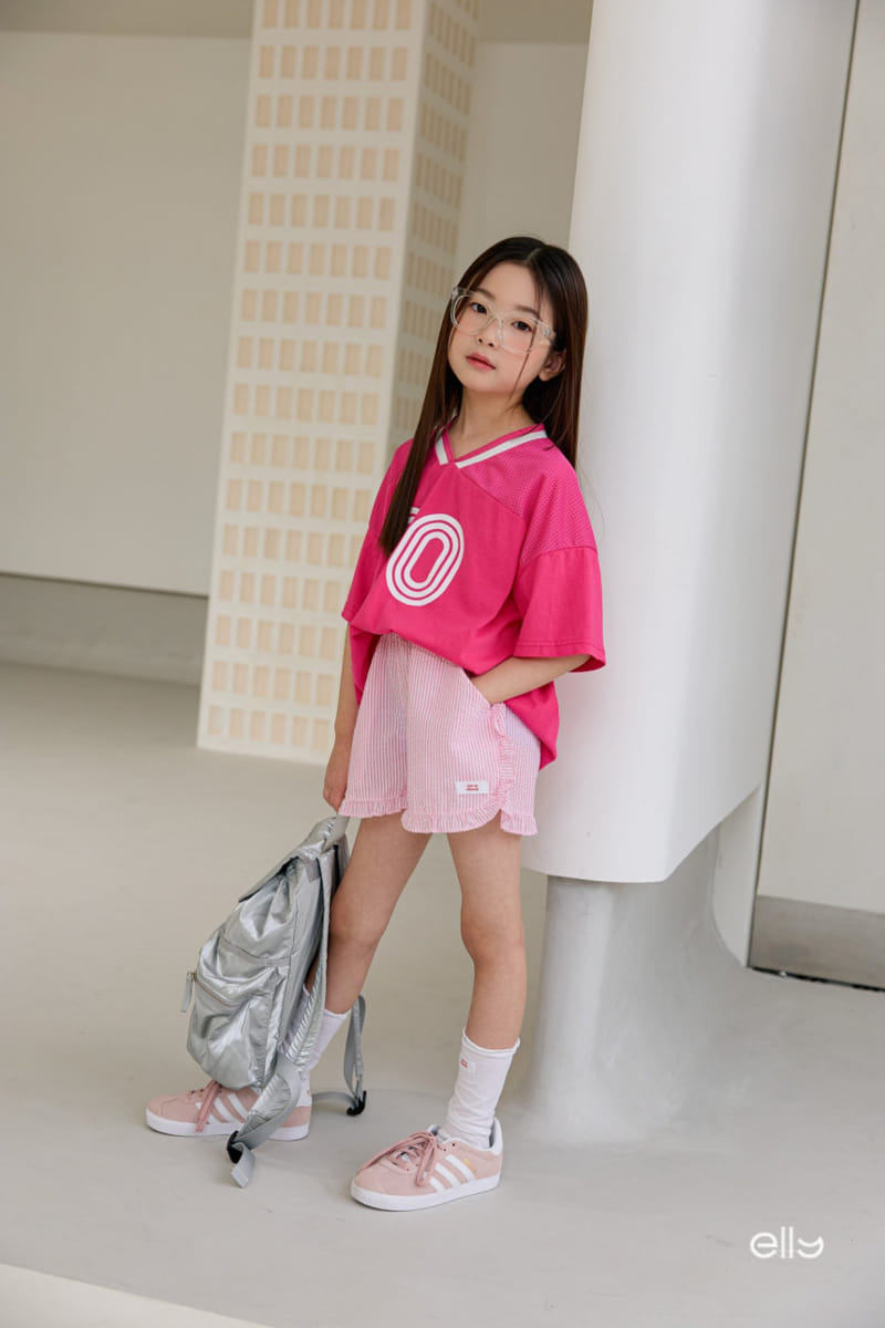 Ellymolly - Korean Children Fashion - #kidsstore - Mesh V Neck Tee - 11