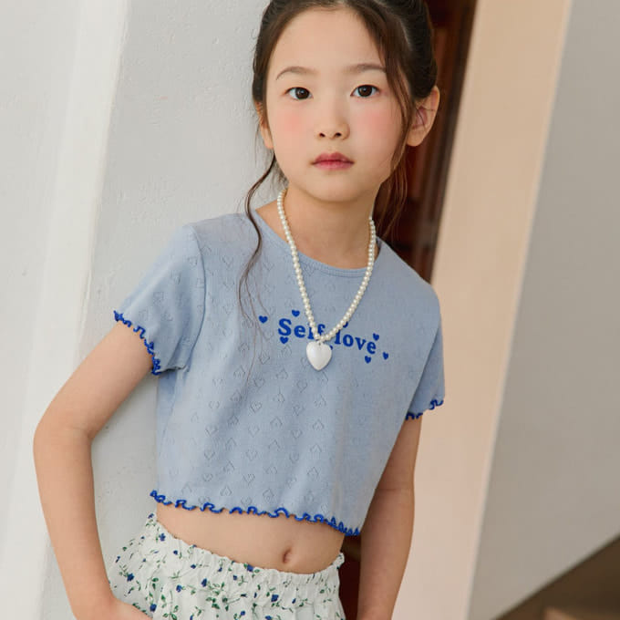 Ellymolly - Korean Children Fashion - #kidsstore - Love Terry Crop Tee