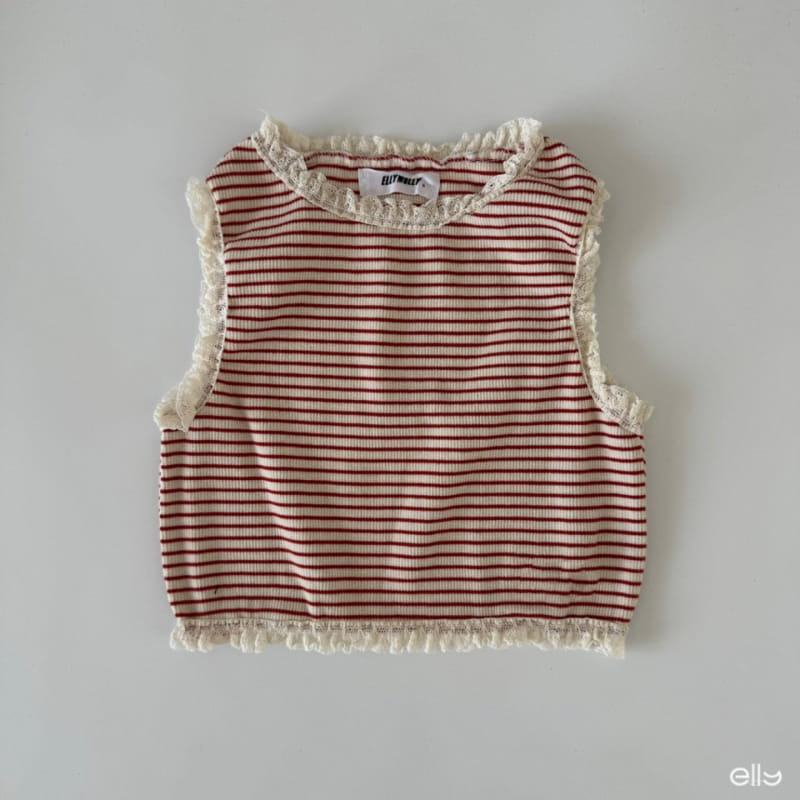 Ellymolly - Korean Children Fashion - #kidsstore - Latte Frill ST Sleeveless Tee - 3