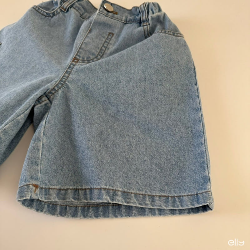Ellymolly - Korean Children Fashion - #kidzfashiontrend - Tween Pocket Denim Shorts - 5