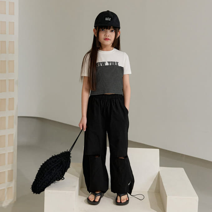 Ellymolly - Korean Children Fashion - #kidzfashiontrend - Ove Slit String Pants