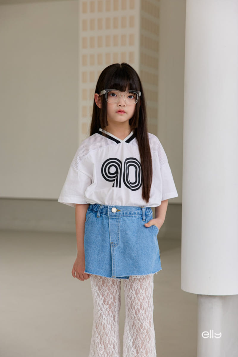 Ellymolly - Korean Children Fashion - #kidzfashiontrend - Wrap Denim Skirt - 9