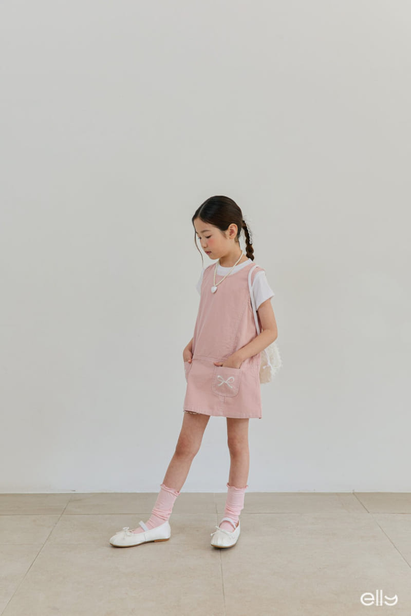 Ellymolly - Korean Children Fashion - #kidzfashiontrend - Pocket Ribbon One-Piece - 3