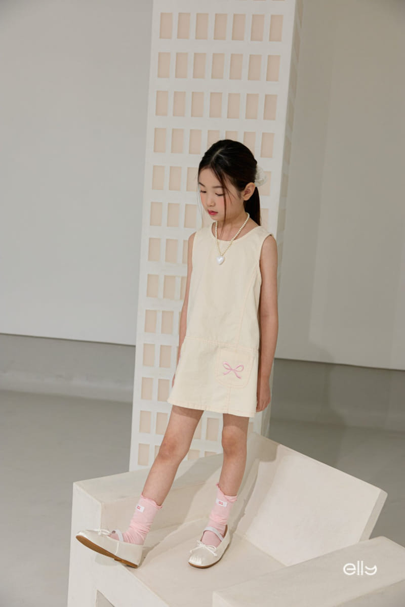 Ellymolly - Korean Children Fashion - #magicofchildhood - Pocket Ribbon One-Piece - 6