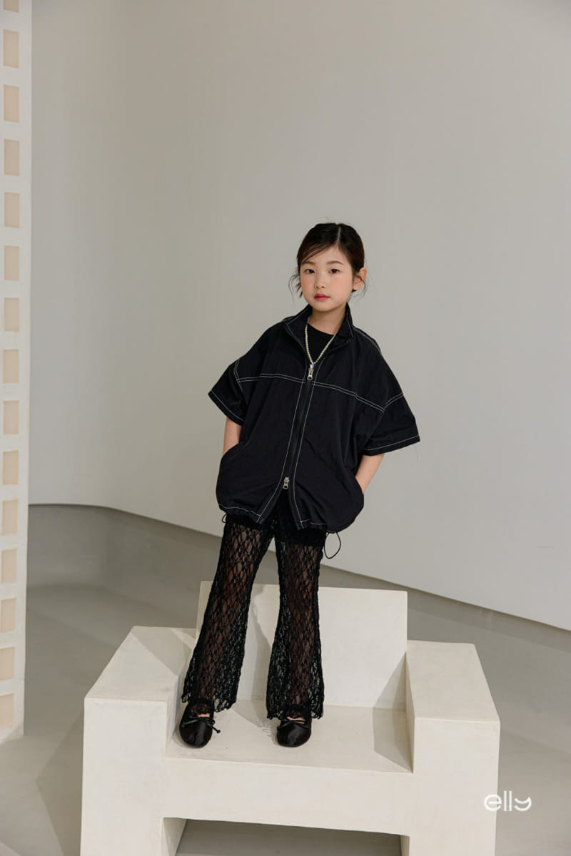 Ellymolly - Korean Children Fashion - #littlefashionista - See Through Lace Boots Cut Pants - 4