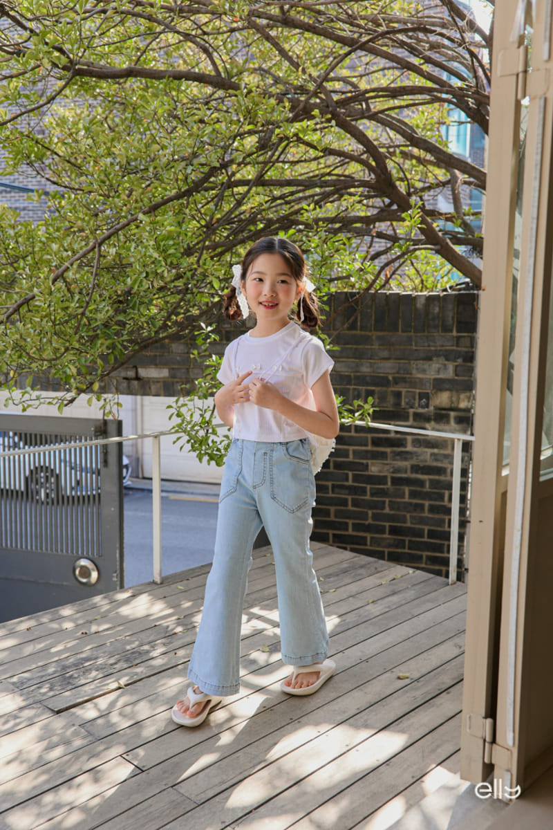 Ellymolly - Korean Children Fashion - #magicofchildhood - Angle Pocket Boots Cut Pants - 3