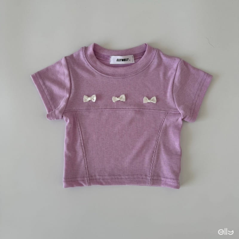 Ellymolly - Korean Children Fashion - #prettylittlegirls - Rib Ribbon Tee - 6