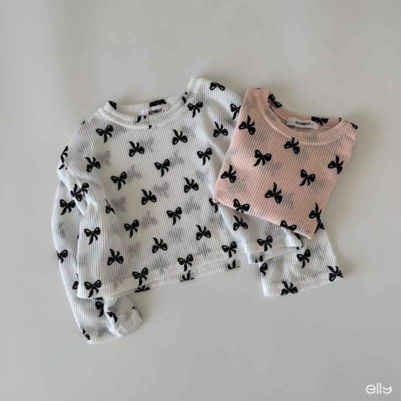 Ellymolly - Korean Children Fashion - #minifashionista - Ribbon See Through Long Sleeve Tee - 4