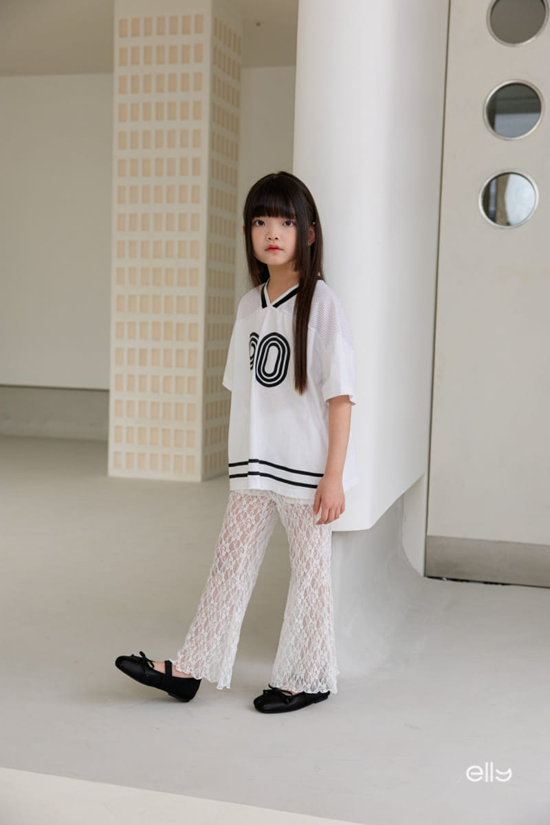 Ellymolly - Korean Children Fashion - #prettylittlegirls - See Through Lace Boots Cut Pants - 6