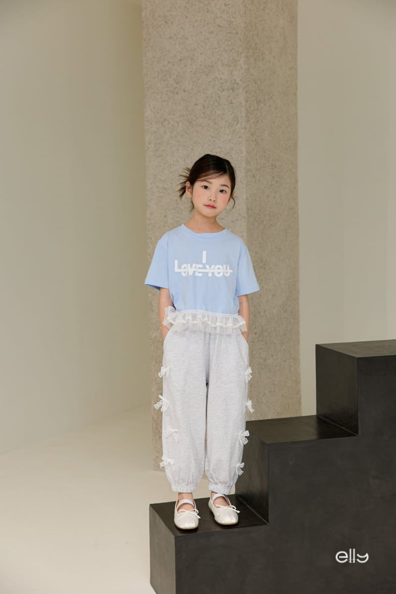 Ellymolly - Korean Children Fashion - #minifashionista - Lace Ribbon Jogger Pants - 4
