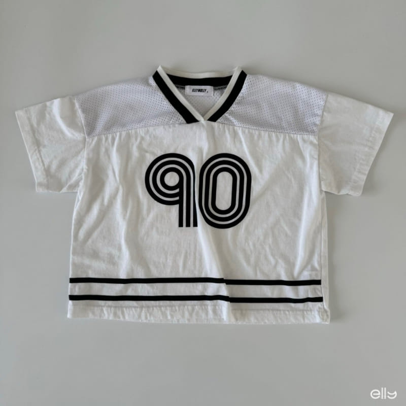 Ellymolly - Korean Children Fashion - #toddlerclothing - Mesh V Neck Tee - 4
