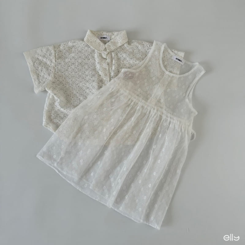 Ellymolly - Korean Children Fashion - #stylishchildhood - Cube Lace Shirt - 3