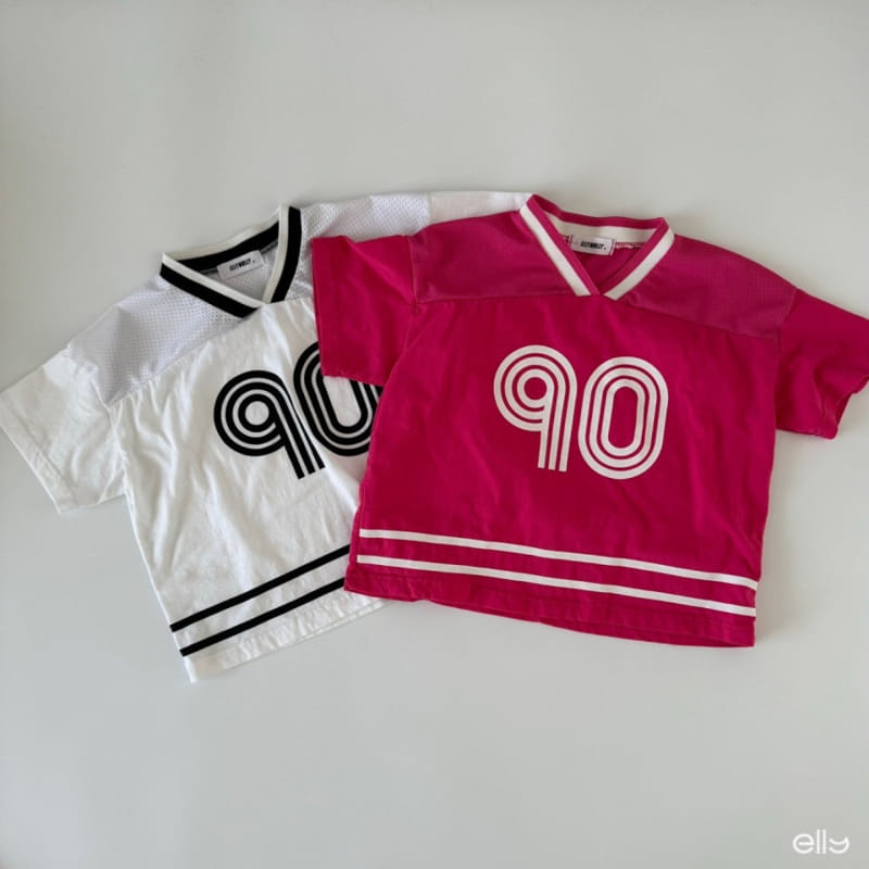 Ellymolly - Korean Children Fashion - #toddlerclothing - Mesh V Neck Tee - 3