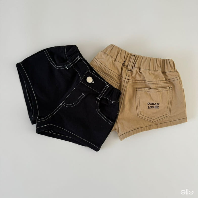Ellymolly - Korean Children Fashion - #toddlerclothing - Stitch Short Pants - 2