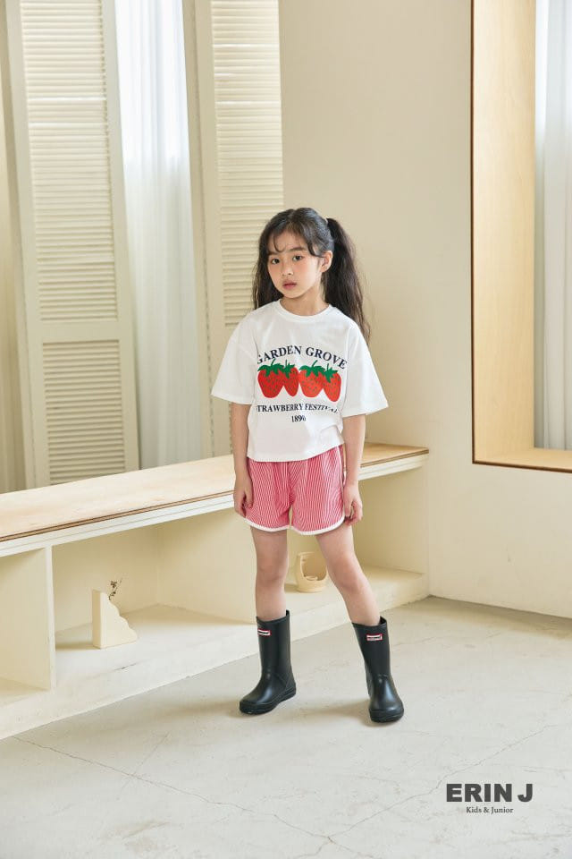 Erin J - Korean Children Fashion - #fashionkids - Strawberry Crop Tee - 8