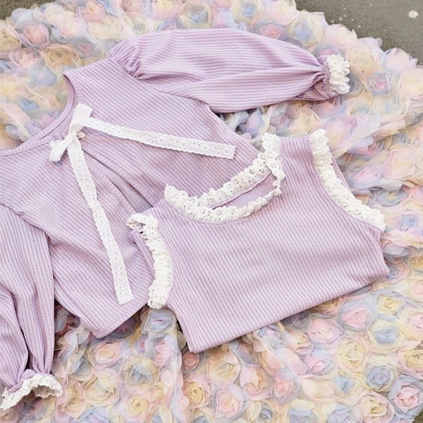 Flower J - Korean Children Fashion - #designkidswear - Xiangs Cardigan Set