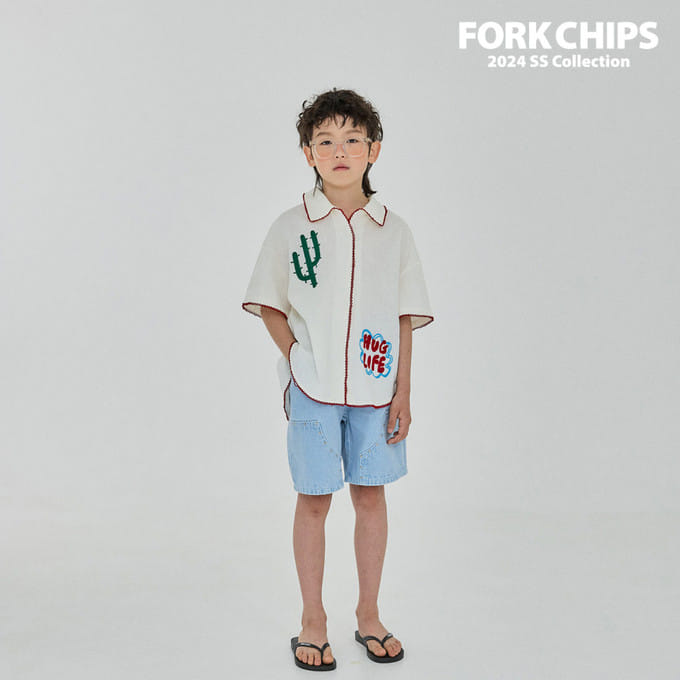 Fork Chips - Korean Children Fashion - #Kfashion4kids - Sketch Shirt