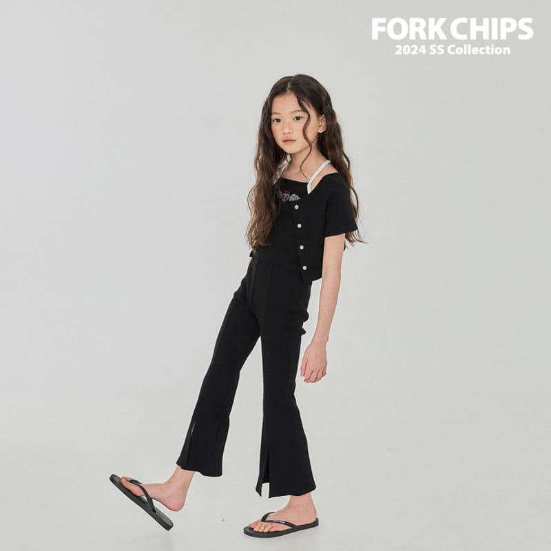 Fork Chips - Korean Children Fashion - #Kfashion4kids - Open Boots Cut Leggings - 7