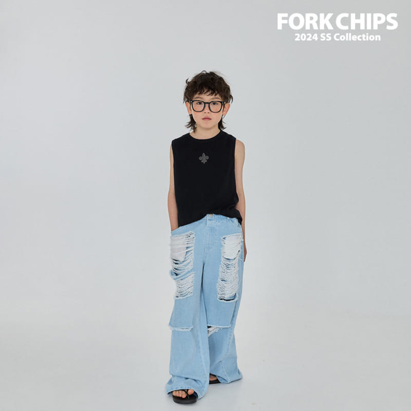 Fork Chips - Korean Children Fashion - #kidzfashiontrend - Breed Sleeveless Tee - 4