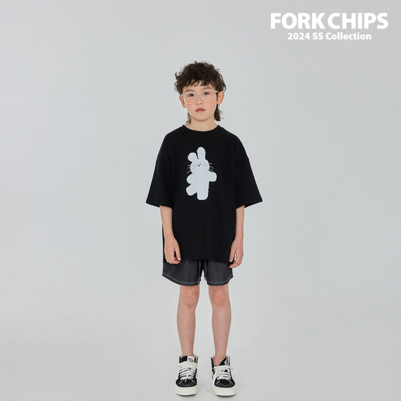Fork Chips - Korean Children Fashion - #kidzfashiontrend - Moving Bunny Tee - 4