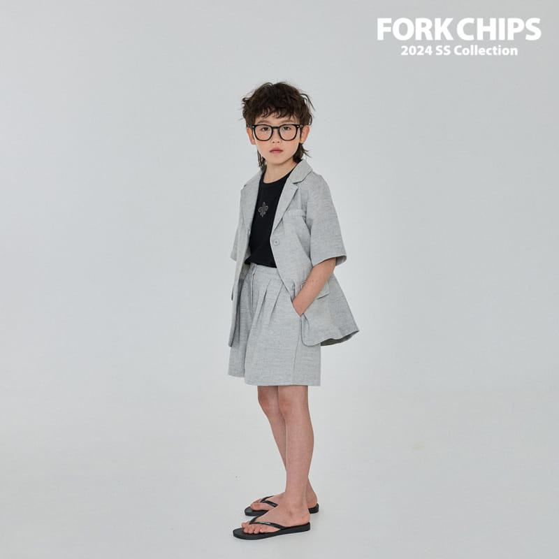 Fork Chips - Korean Children Fashion - #Kfashion4kids - London Half Slacks - 8