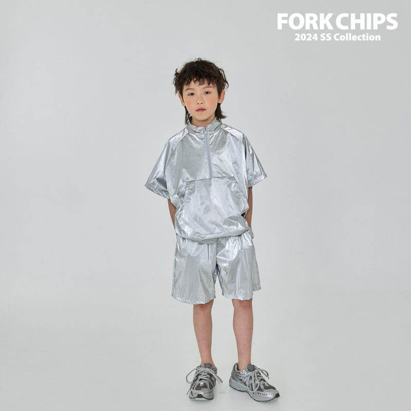 Fork Chips - Korean Children Fashion - #kidzfashiontrend - Foil Anorak Pants - 4