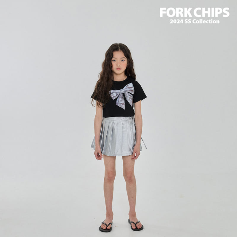 Fork Chips - Korean Children Fashion - #childofig - Silver Ribbon Tee - 5